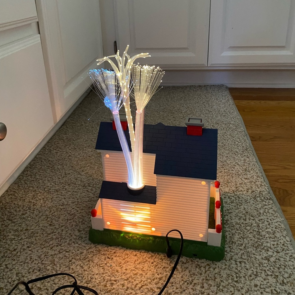 VTG CIB Avon Patriotic Lighted Fiber Optic House 4th Of July Fireworks Americana - Picture 13 of 17